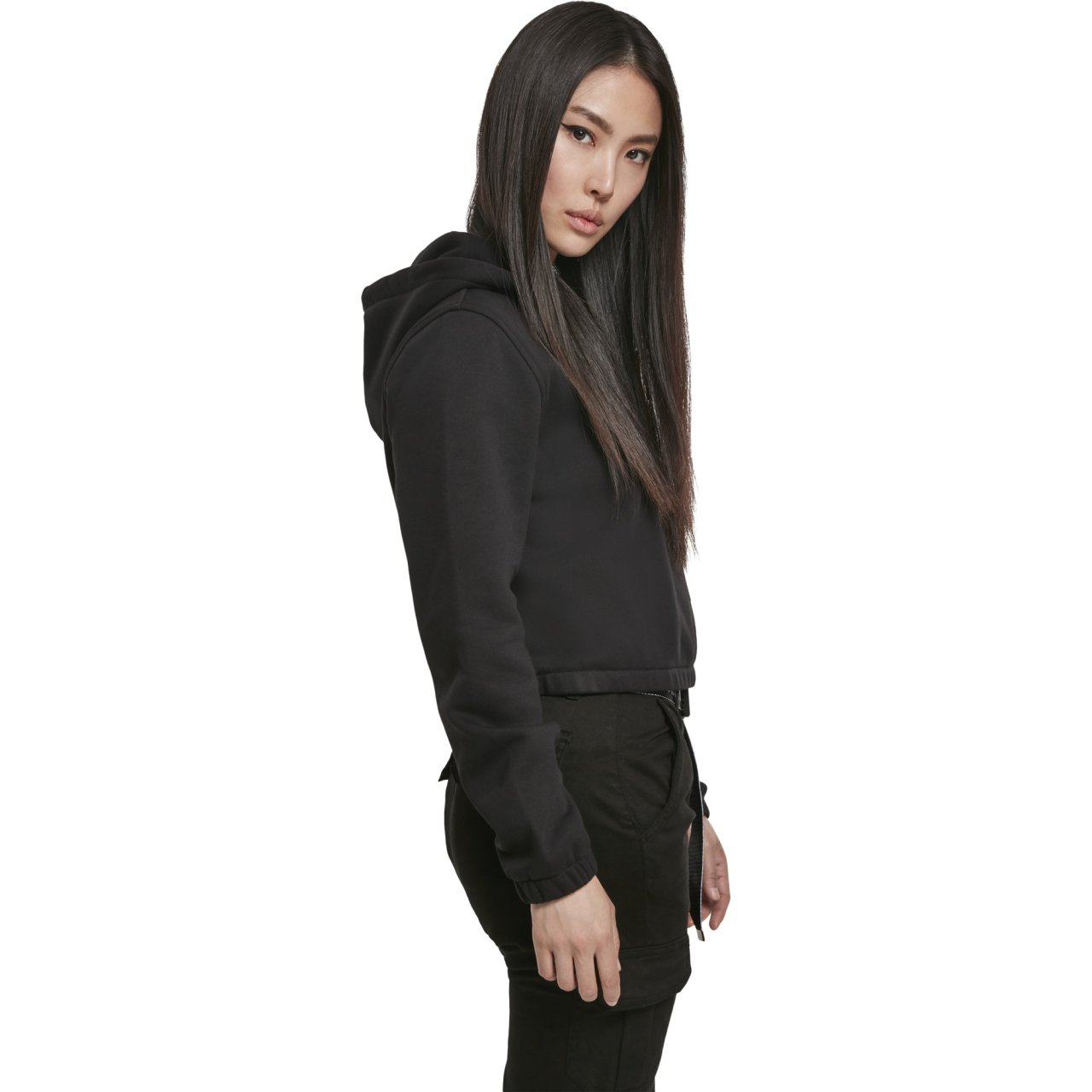 Urban Classics Ladies - Contrast Drawstring Hoody noir