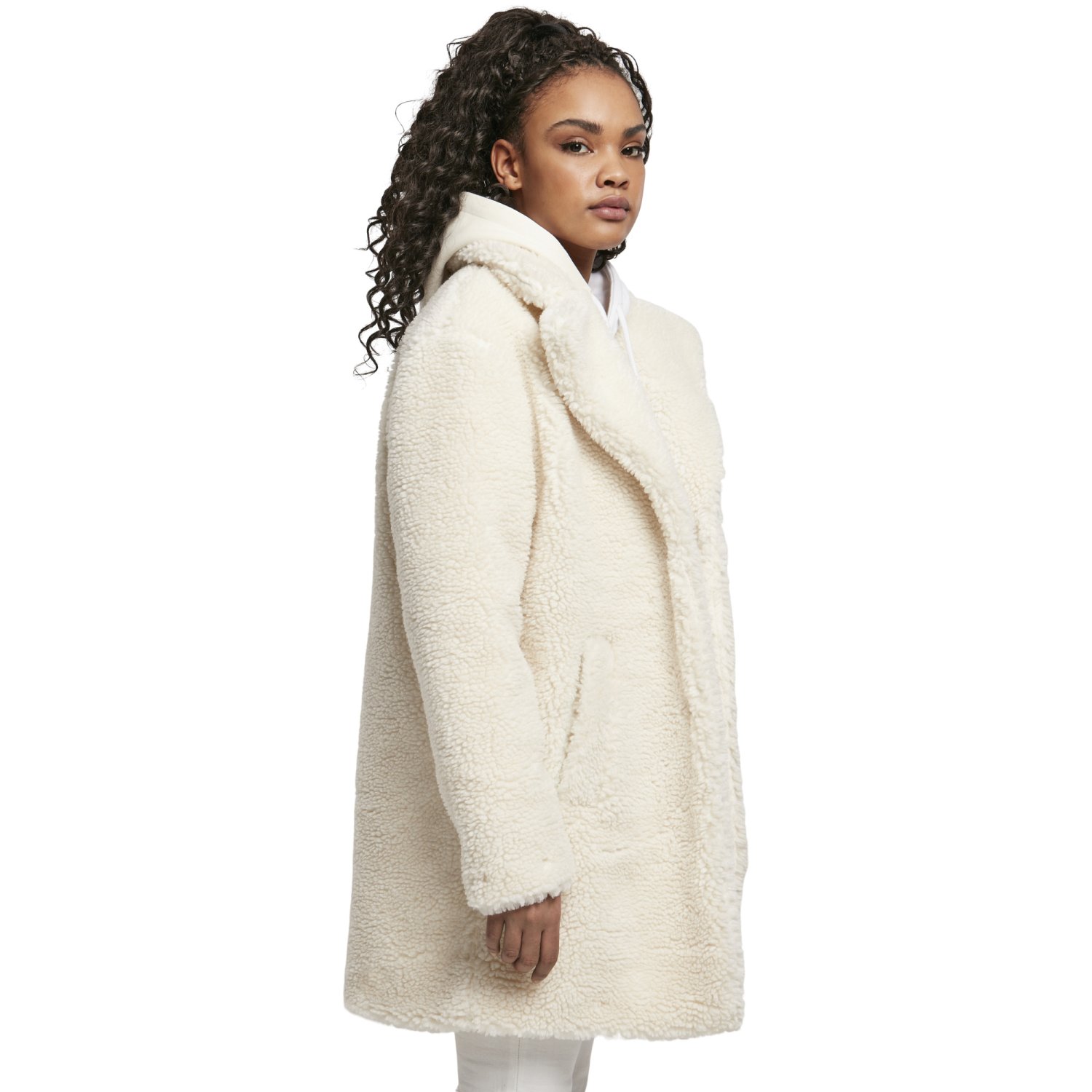 Urban Classics Ladies - OVERSIZED SHERPA Coat off white