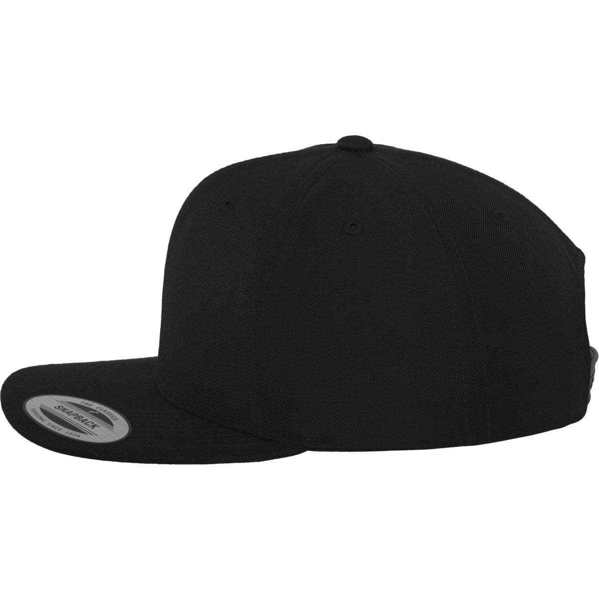 Flexfit Classic 6-Panel Snapback Casquette - noir