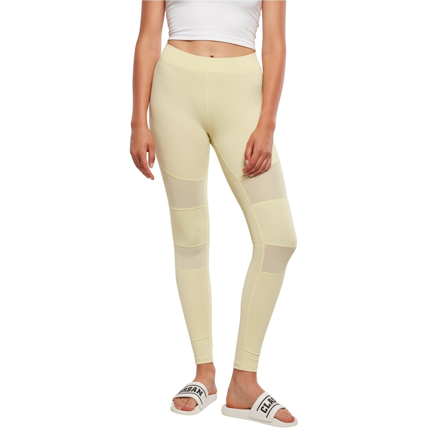 Urban Classics Ladies - TECH MESH Leggings jaune