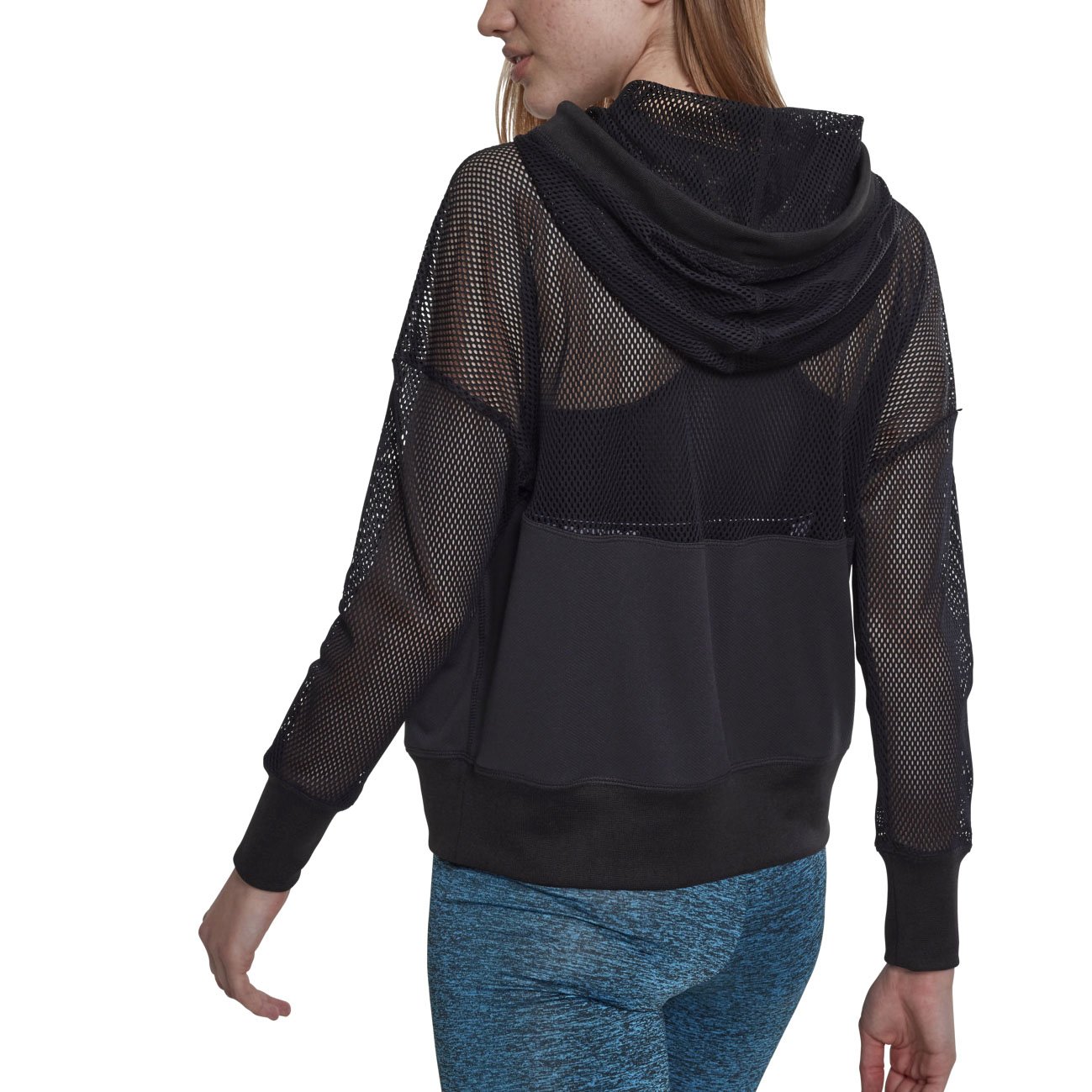 Urban Classics Ladies - Sport Fitness Mesh Hoody noir