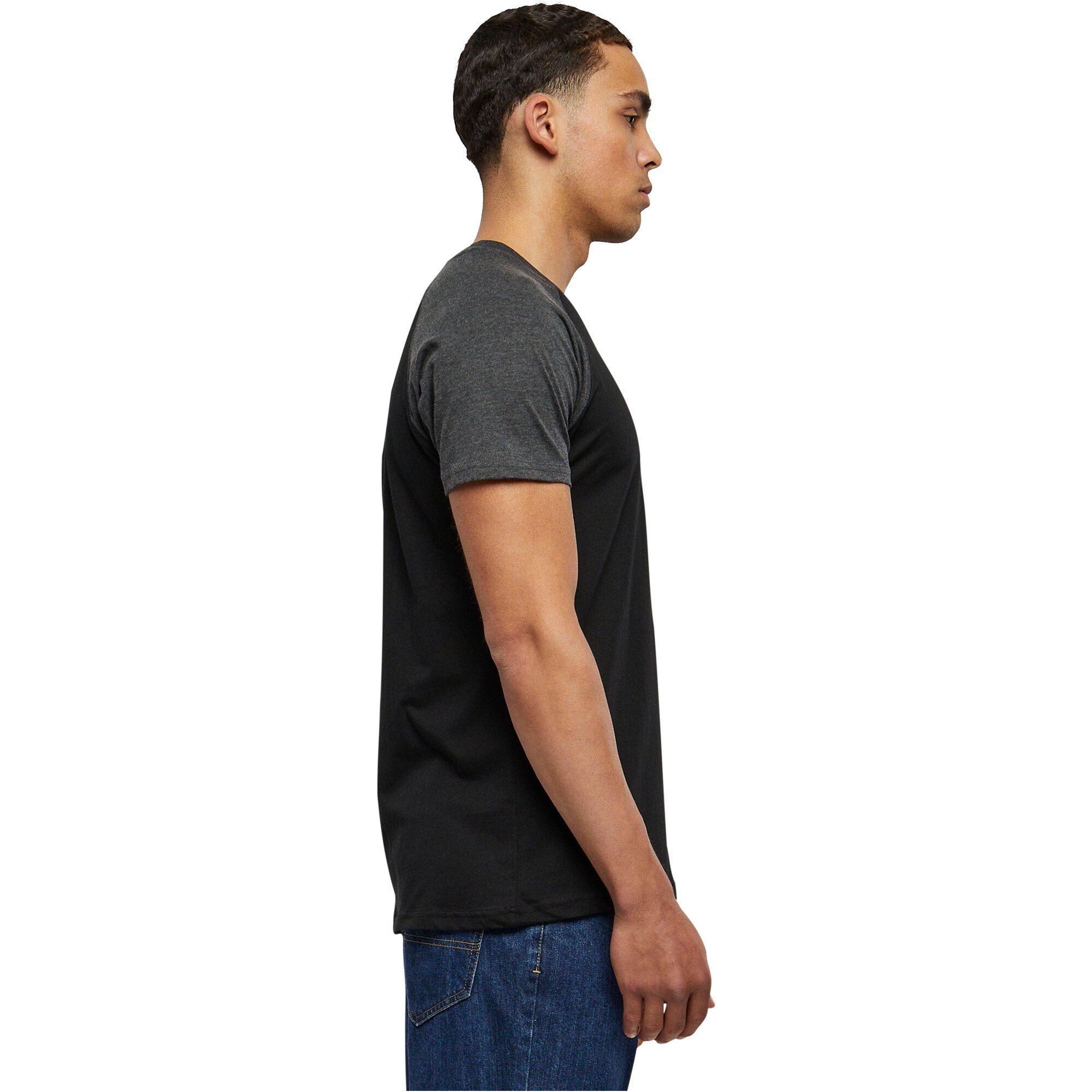Urban Classics - RAGLAN Contrast T-Shirt noir / charcoal