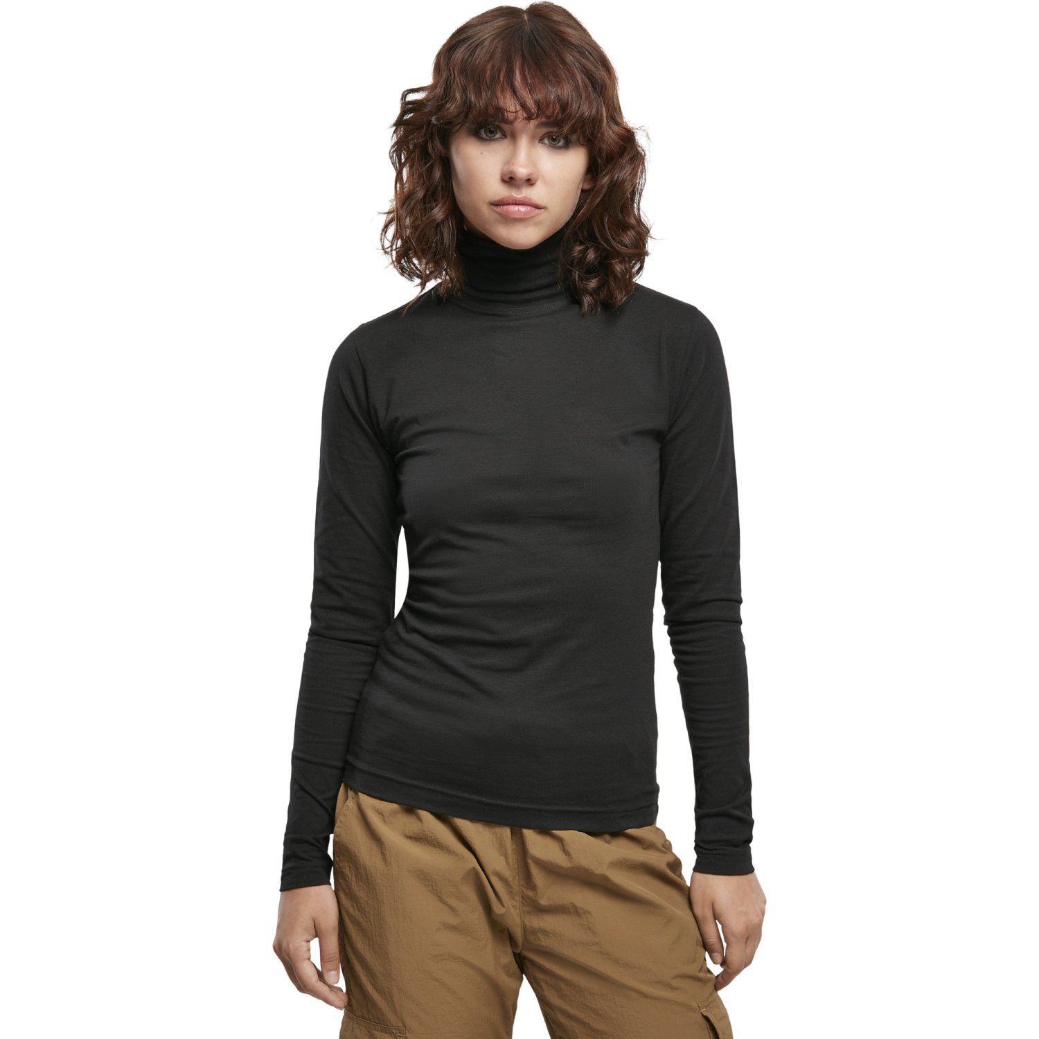 Urban Classics Ladies - Turtleneck Longsleeve noir