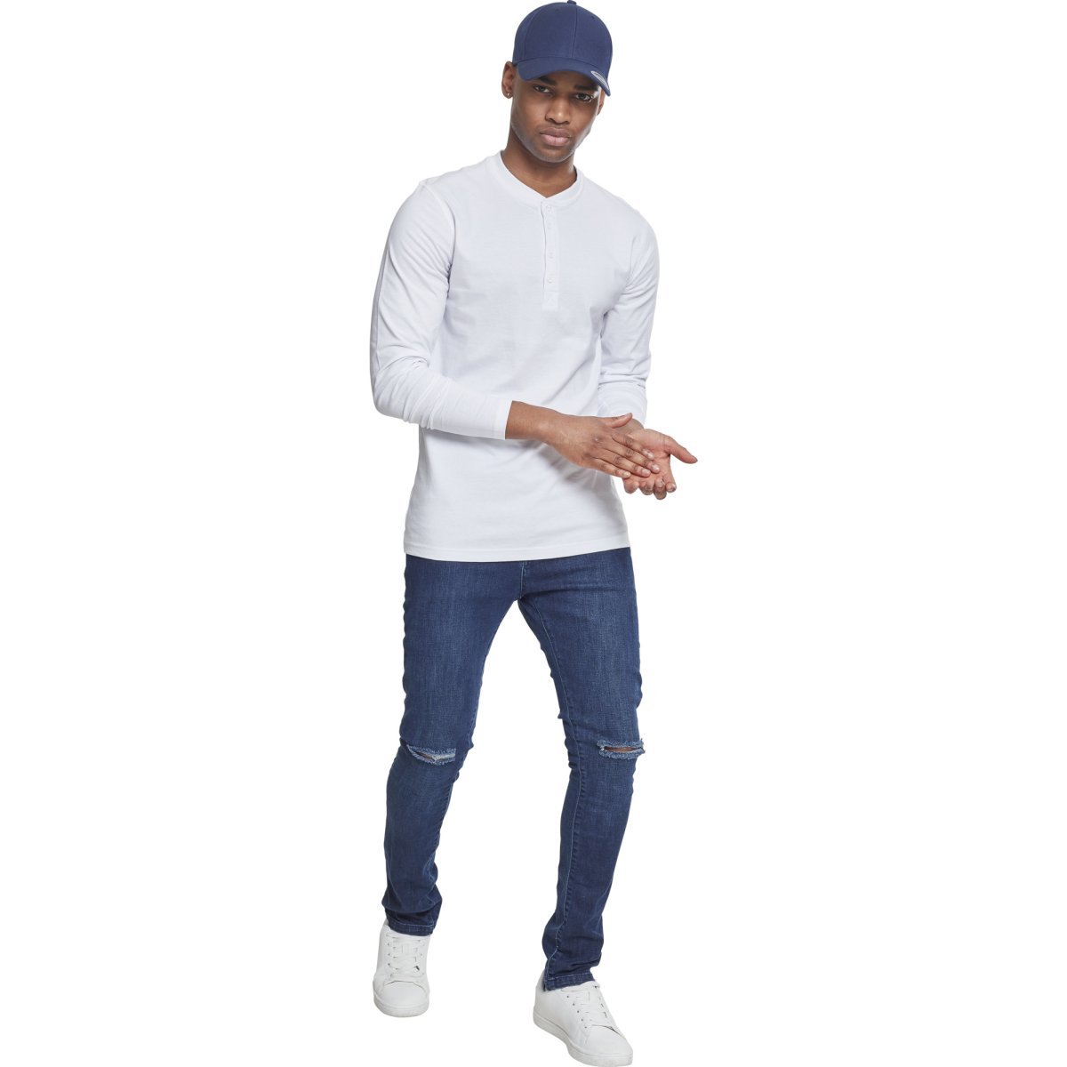 Urban Classics - HENLEY Longsleeve Langarm Shirt