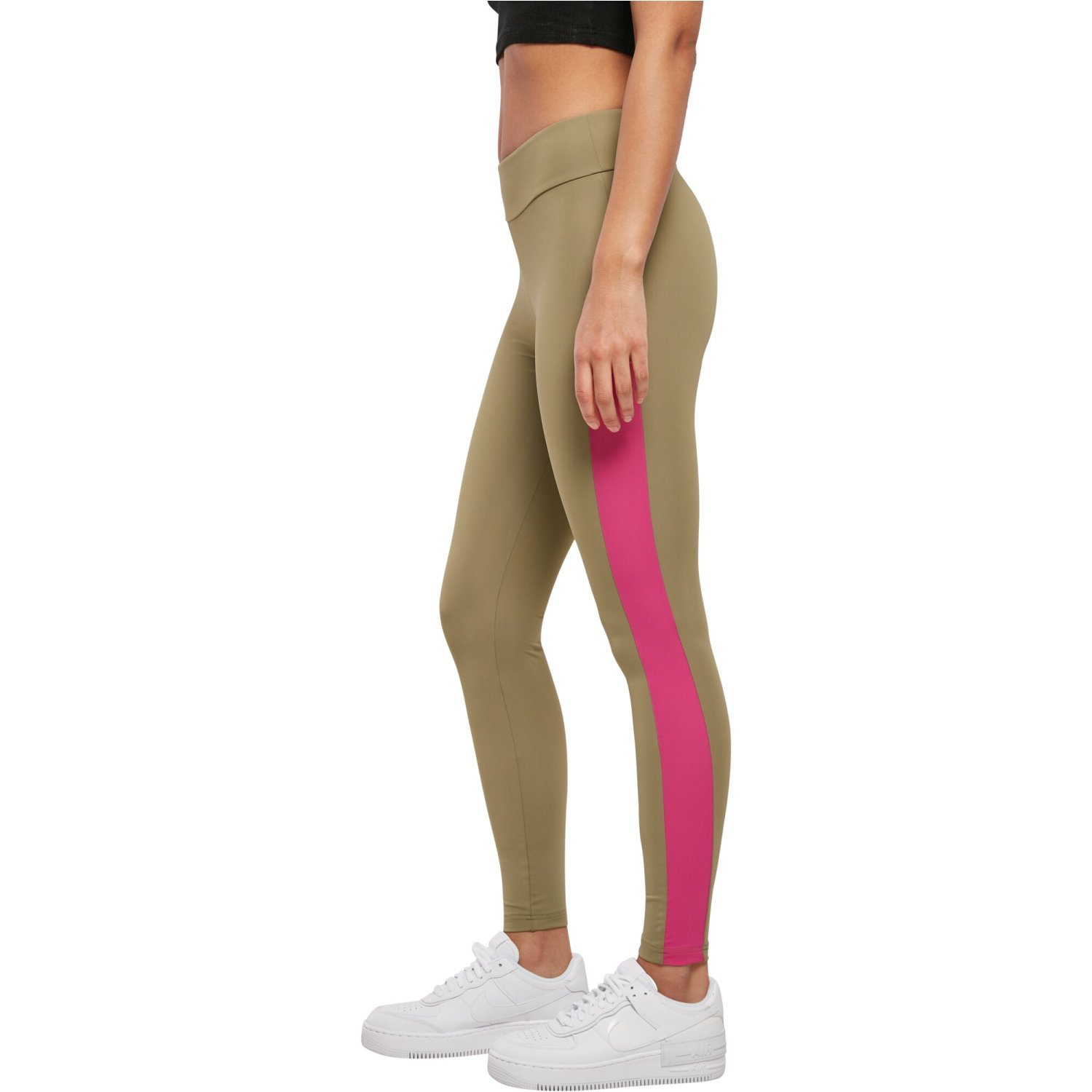 Urban Classics Ladies - Color Block Leggings khaki