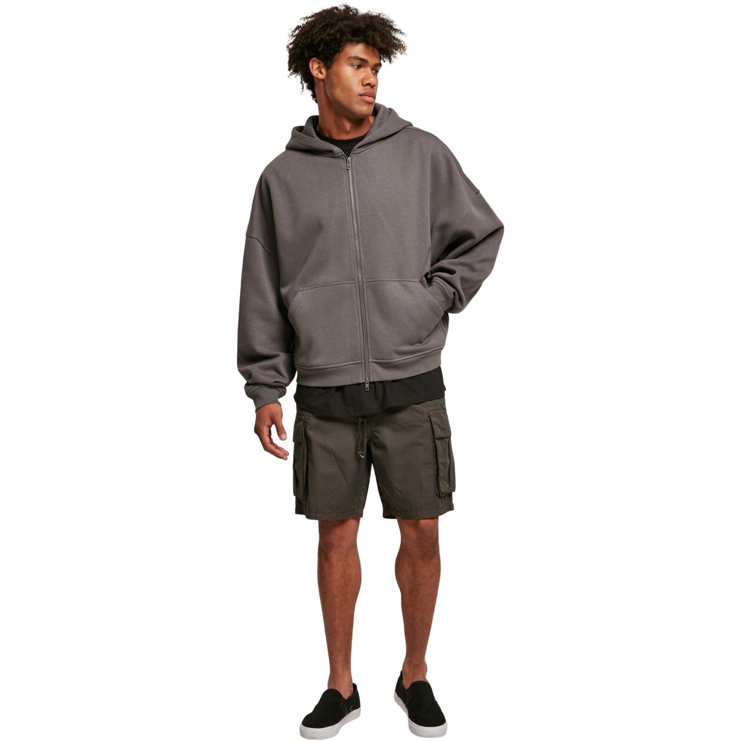 Urban Classics - Organic 90s Zip Hoody darkshadow