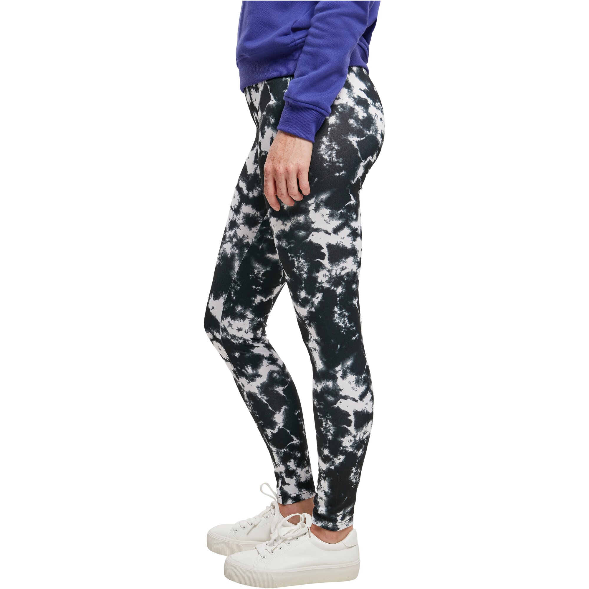 Urban Classics Ladies - Tie Dye Leggings noir