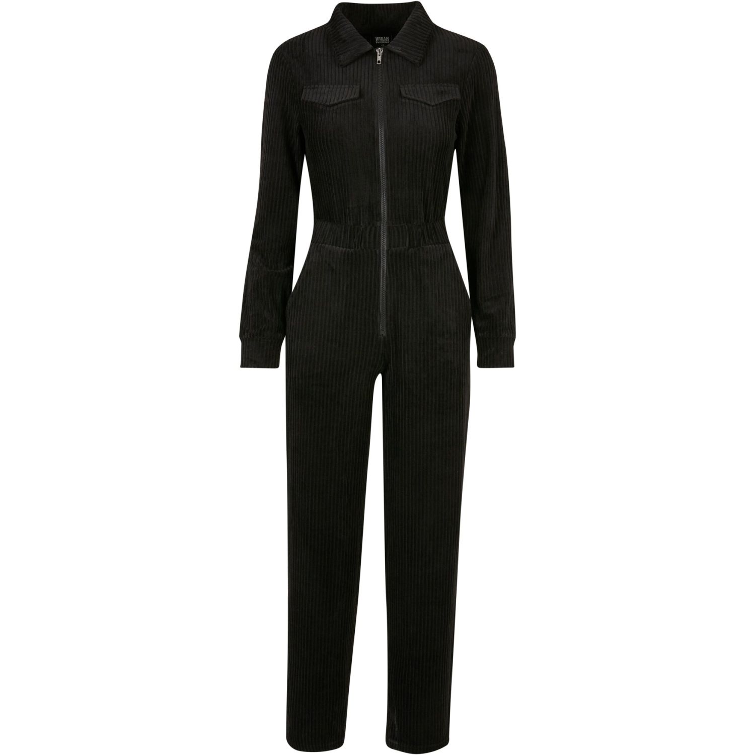 Urban Classics Ladies - Velvet Rib Boiler Suit noir