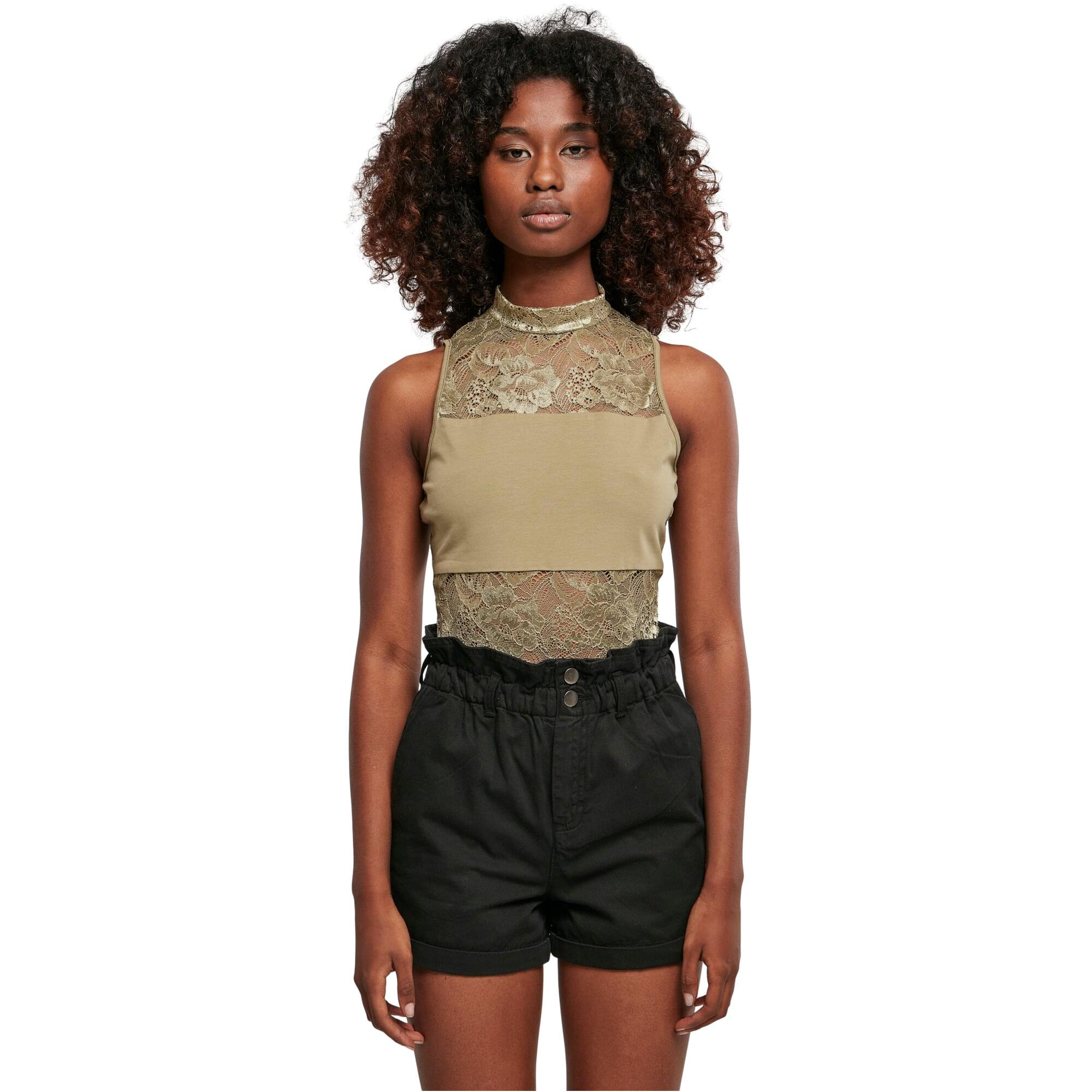 Urban Classics Ladies - Stretch Laces Body khaki
