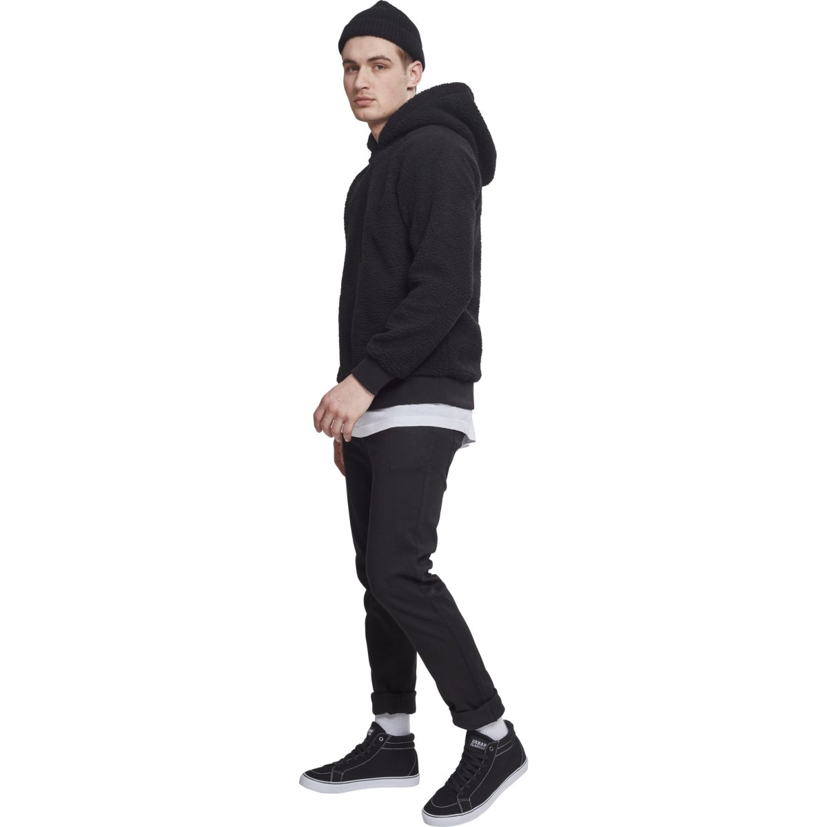 Urban Classics - Sherpa Hoody noir