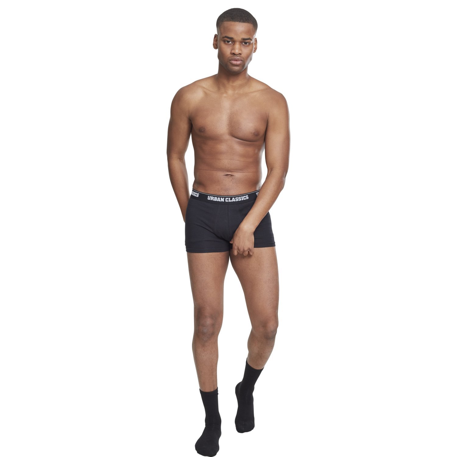 Urban Classics - Boxer Shorts 2-pack black / charcoal