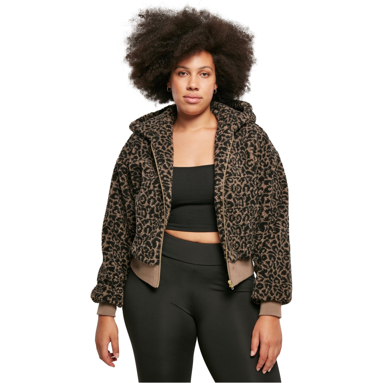Urban Classics Ladies - Short Oversize Sherpa Jacke