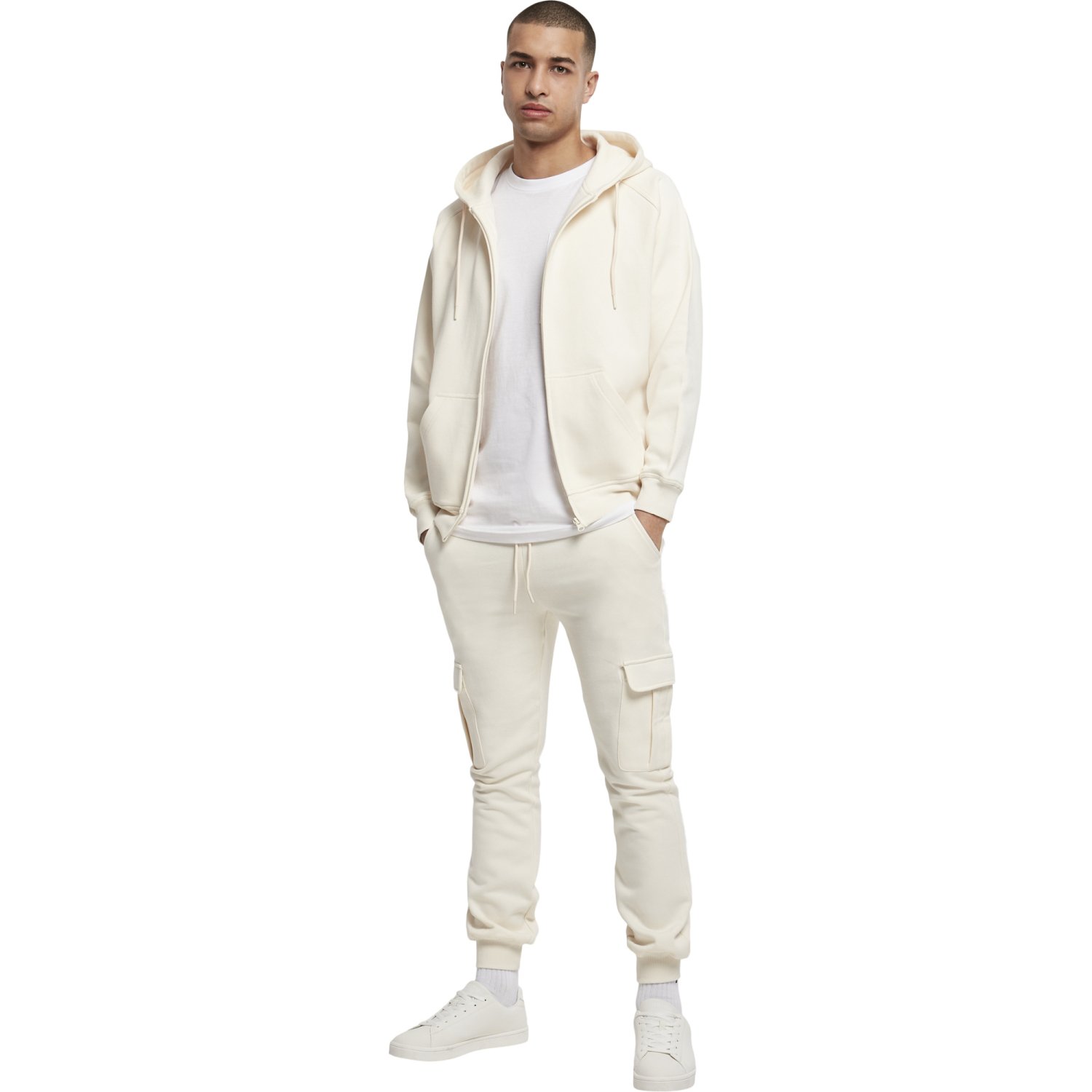 Urban Classics - Loose-Fit Zip Sweat à capuche sand beige
