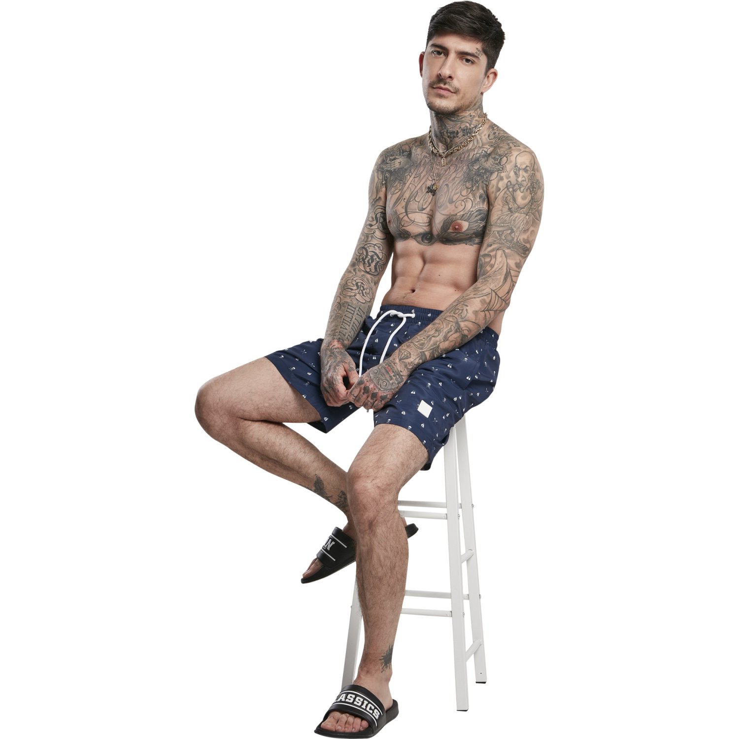 Urban Classics - PATTERN Short de bain skull