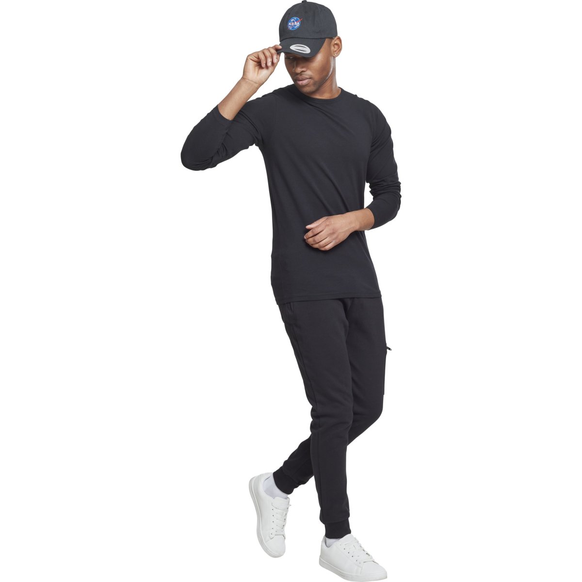 Urban Classics - FITTED STRETCH Manches Longues noir