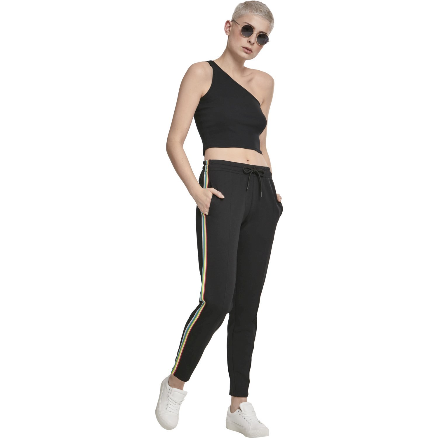 Urban Classics Ladies - Cropped Asymmetric Top black