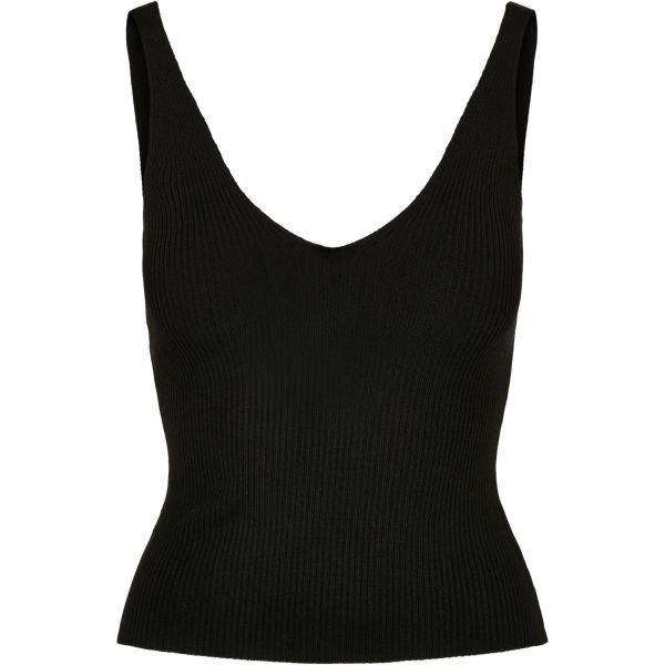 Urban Classics Femme - Rib Knit Débardeur noir