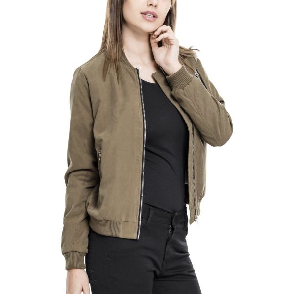 Urban Classics Ladies - PEACHED BOMBER Pilot Flieger Jacke