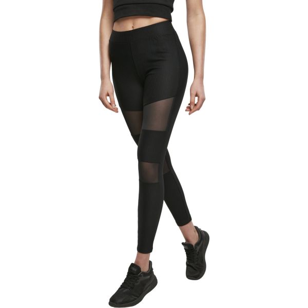 Urban Classics Ladies - TECH MESH Rib Fitness Leggings