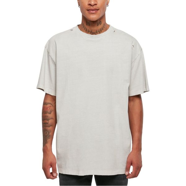 Urban Classics - Oversized Distressed Shirt lightasphalt