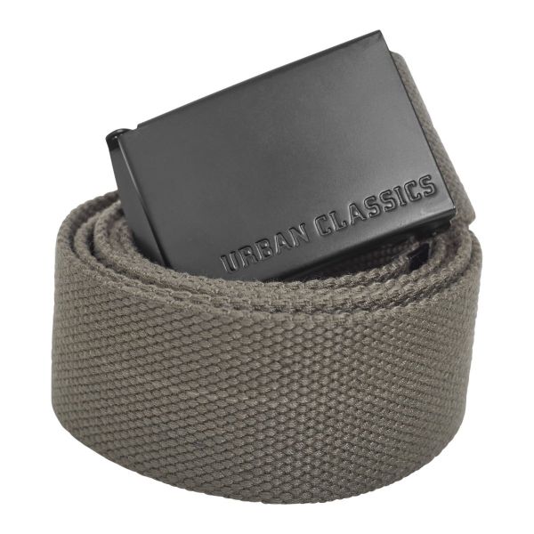 Urban Classics - CANVAS Belt olive / silver