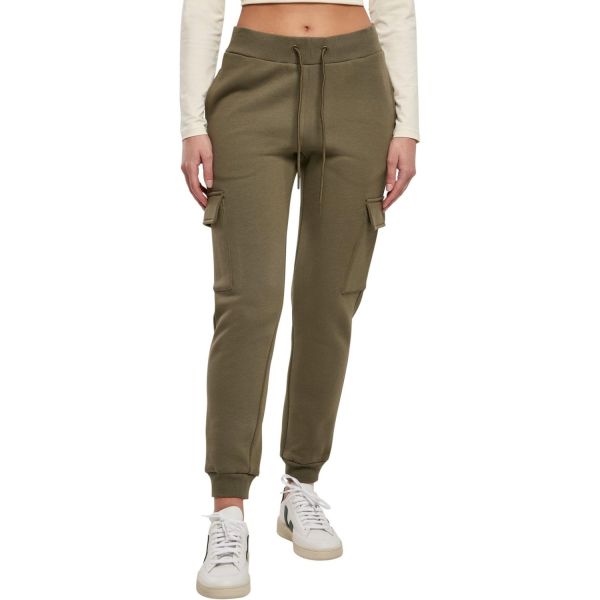 Urban Classics Ladies - CARGO Sweatpants olive