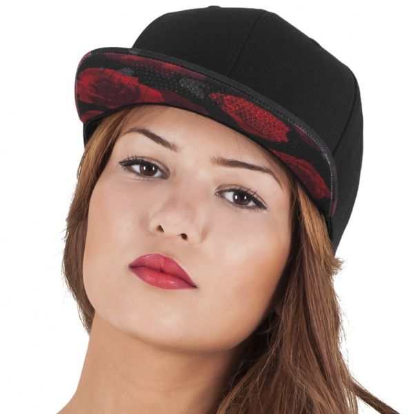 Flexfit ROSES Snapback Cap - noir / rouge