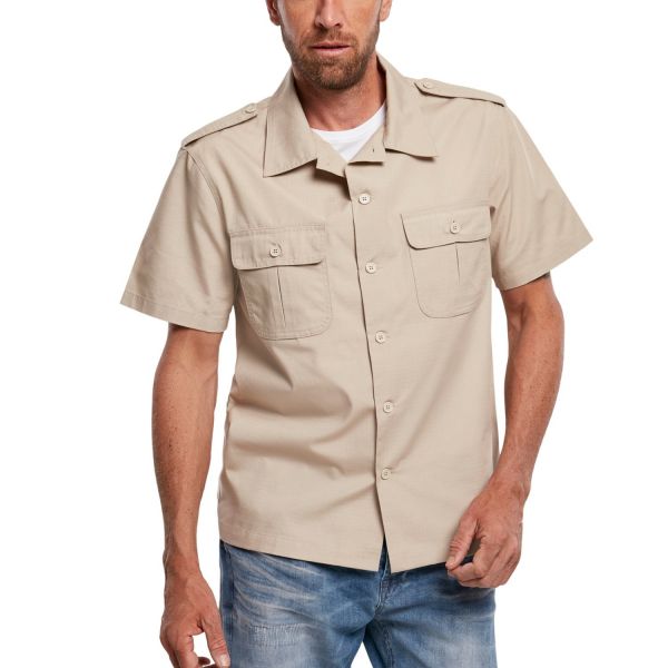 Brandit - US Shirt Ripstop shortsleeve beige