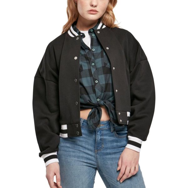 Urban Classics Ladies - Oversized College Sweat Jacket royal