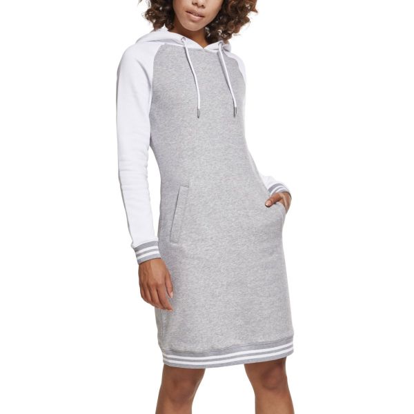 Urban Classics Ladies - Contrast College Hooded Kleid