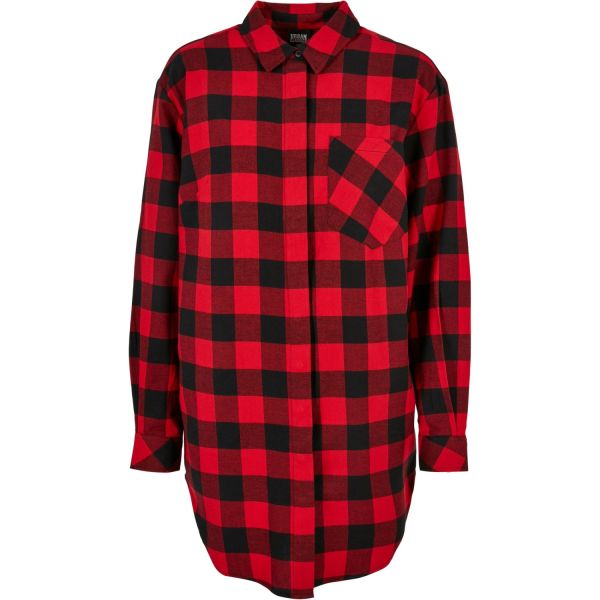 Urban Classics Ladies - Oversized Flannel Shirt Robe jasper