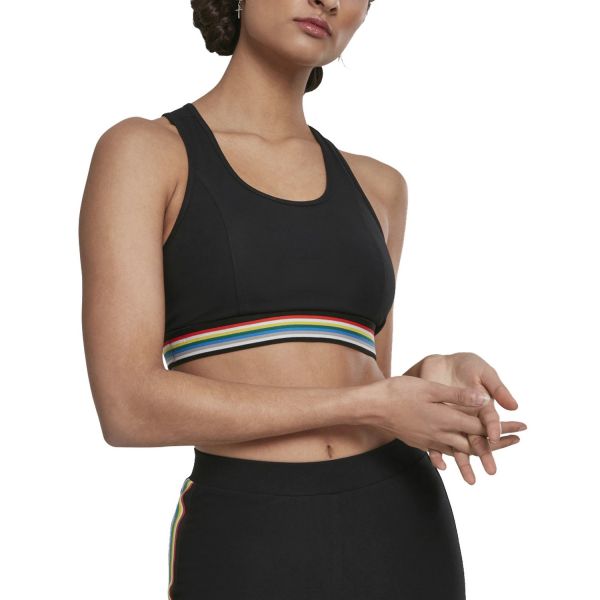 Urban Classics Ladies - Taped Sports Fitness Bra Tank Top
