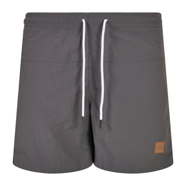 Urban Classics - BLOCK Swim Shorts navy / burgundy