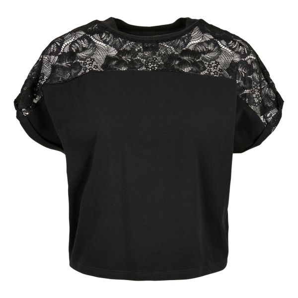 Urban Classics Ladies - Short Oversized Lace Top taupe