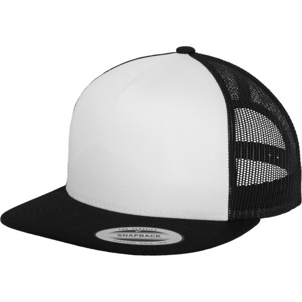 Flexfit Trucker 5-Panel Snapback Cap - royal / white