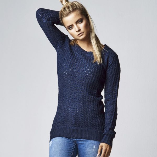 Urban Classics Ladies - LONG WIDENECK Strick Pullover