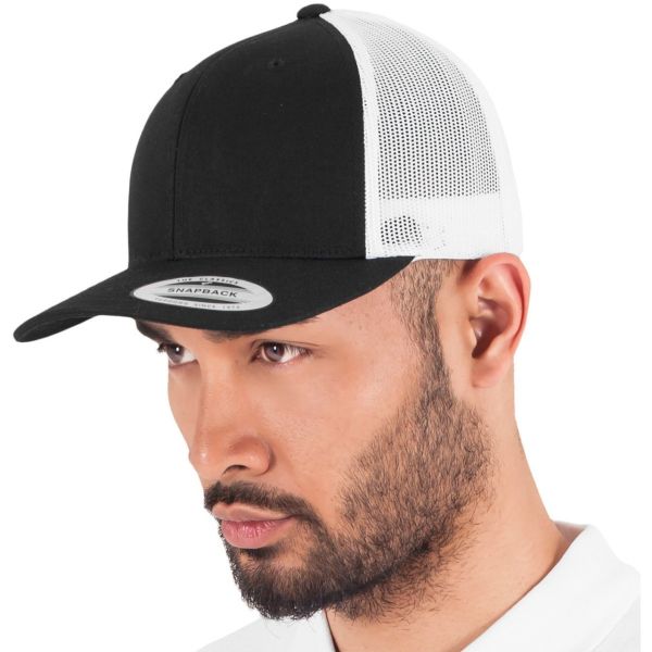 Flexfit RETRO Trucker Snapback Cap - charcoal / black