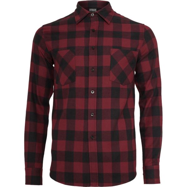 Urban Classics - CHECKED FLANELL Shirt black / charcoal