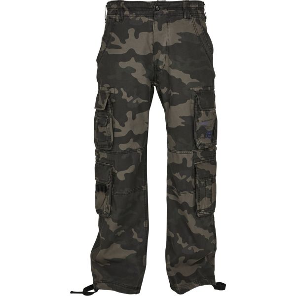 Brandit Pure Vintage Cargo Army Trousers snow camo