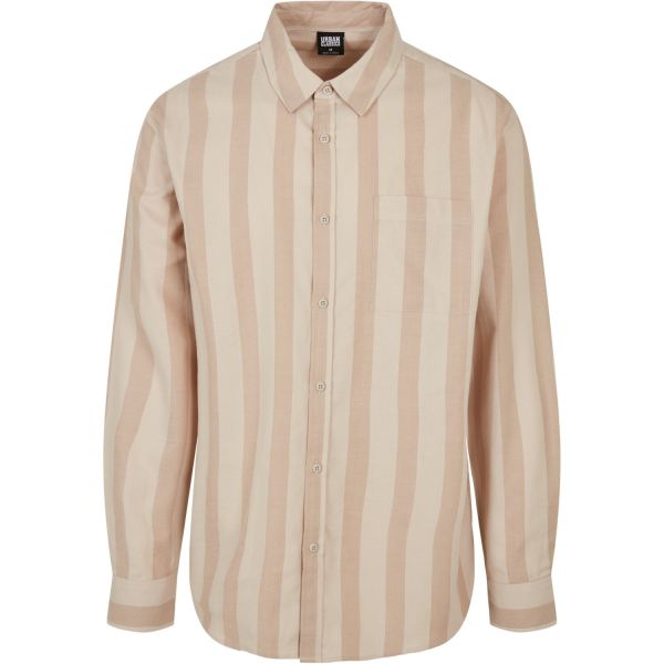 Urban Classics - Striped Shirt Hemd green / softseagrass