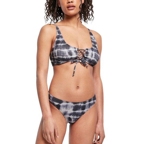 Urban Classics Ladies - Lace Up Tie Dye Batik Bikini