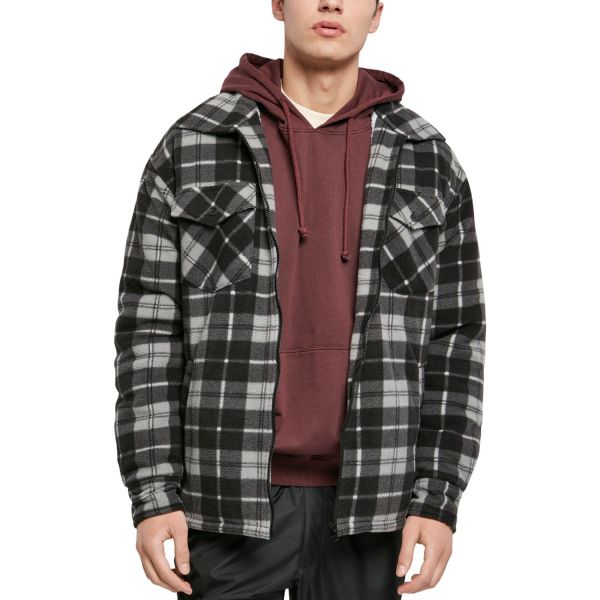 Urban Classics - Flannel Teddy Shirt Veste noir