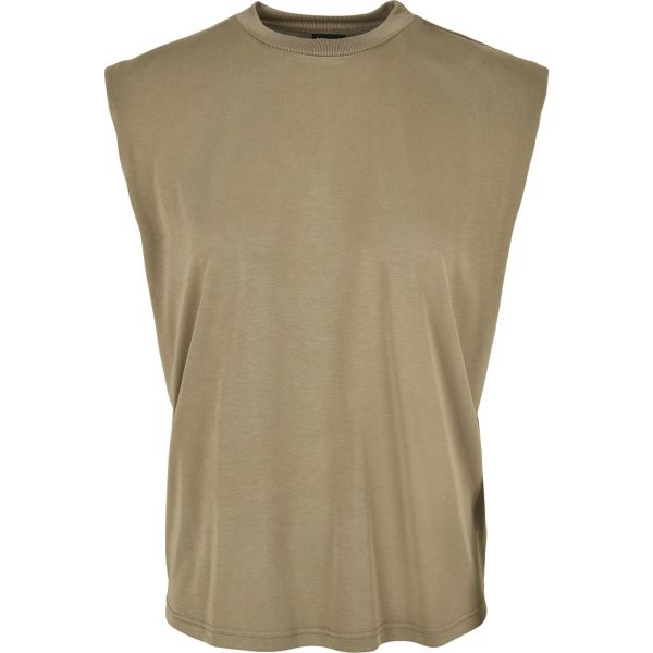 Urban Classics Ladies - Modal Padded Shoulder Shirt sand