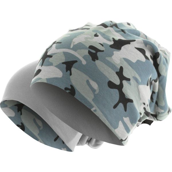 Urban Classics Printed Jersey Reversible Slouch Beanie