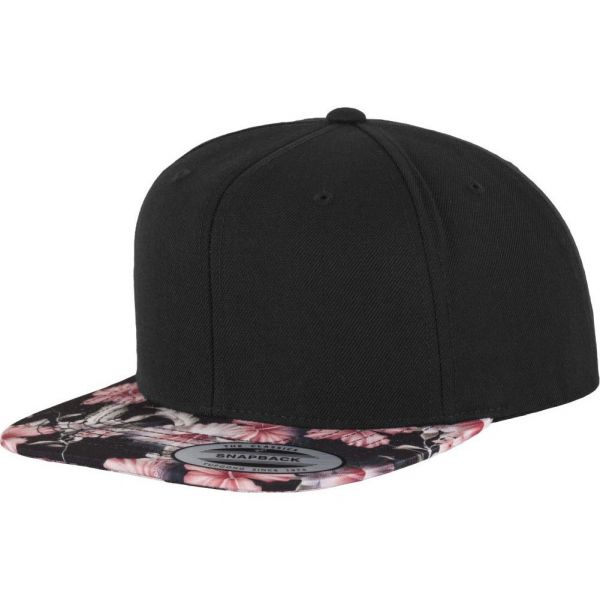 Flexfit FLORAL Snapback Cap - black / red