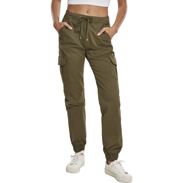 Urban Classics Ladies - High Waist Cargo Pants toffee