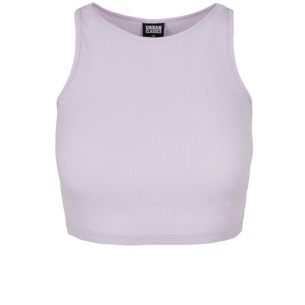 Urban Classics Ladies - Cropped Rib Tank Top Shirt bauchfrei