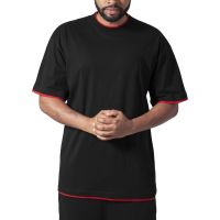 Urban Classics - CONTRAST Tall Tee noir / blanc - 6XL Urban Classics - CONTRAST Tall Tee noir / blanc - 6XL
