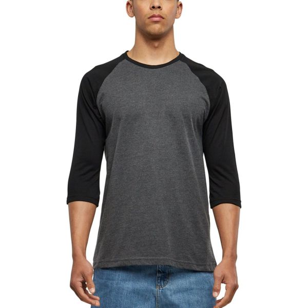 Urban Classics - RAGLAN 3/4 Sleeve black / charcoal