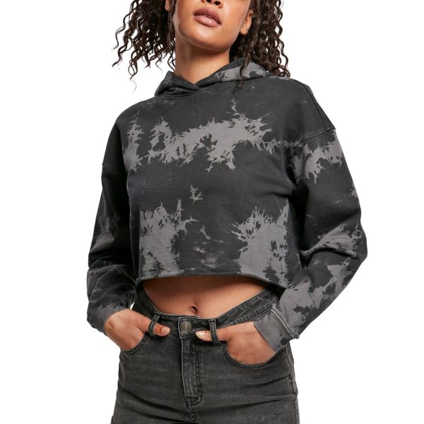 Urban Classics Ladies - Oversized Cropped Hoody bleached